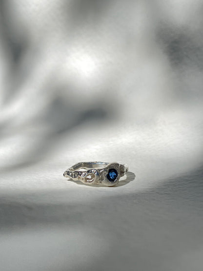Milly Mae - Organic Blue Sapphire Ring