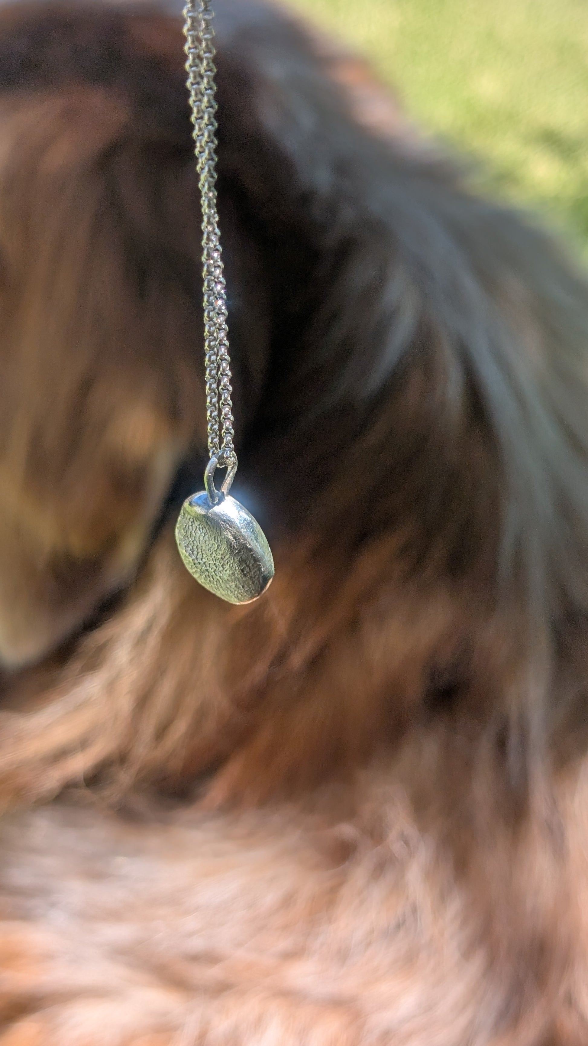 Nose or Paw Print Pendant Sterling Silver 40 cm
